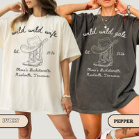 Custom Wild Wild Wife Bachelorette Comfort Colors Shirt, Nashville Bach Tshirts, Last Rodeo Bridal Party Outfit, Personalized Girls Trip