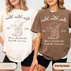 Custom Wild Wild Wife Bachelorette Comfort Colors Shirt, Nashville Bach Tshirts, Last Rodeo Bridal Party Outfit, Personalized Girls Trip