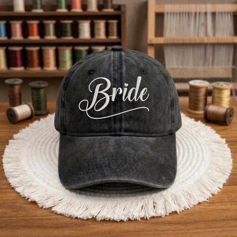 Embroidered Bride Baseball Cap, Washed Cotton Dad Hat, Bachelorette Party Gift