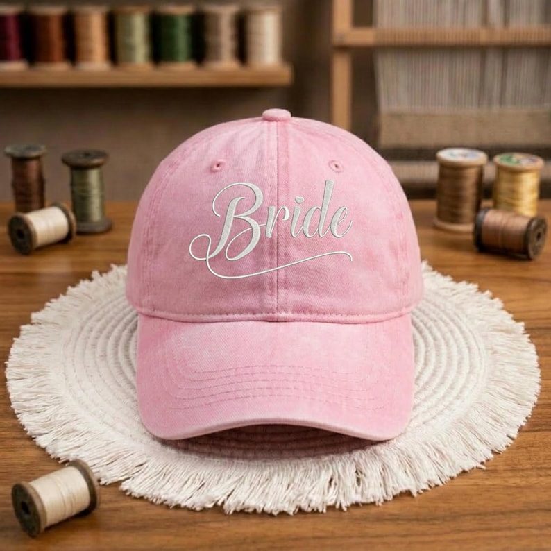 Embroidered Bride Baseball Cap, Washed Cotton Dad Hat, Bachelorette Party Gift
