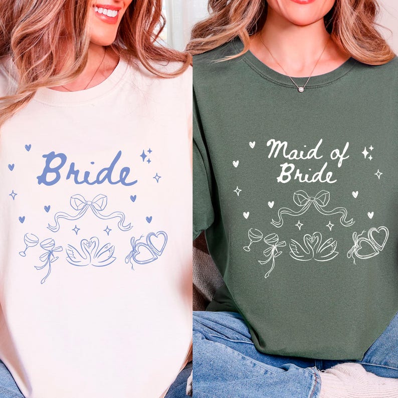 Coquette Bow Bride Shirt, Comfort Colors Wedding Tee, Bridal Party Top for Bachelorette, Getting Ready Outfit, Cute Bride T Shirt Gift