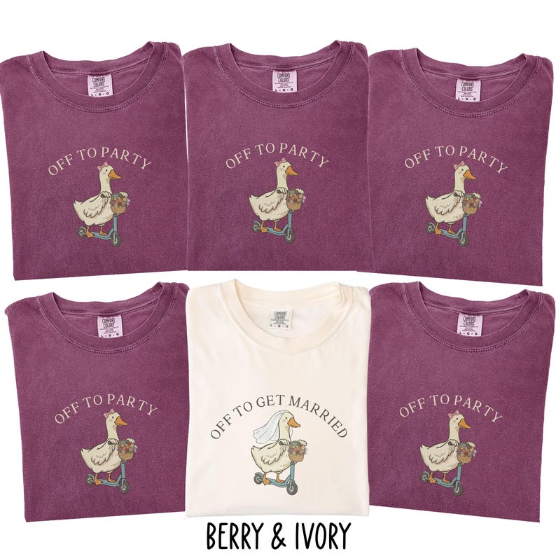 Funny Goose Bachelorette Shirt, Off to Party Bride Tee, Comfort Colors Bach Club, Bridal Party Girls Trip Shirt, Wedding Weekend