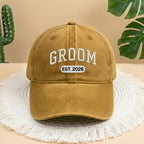 Custom Bride and Groom Est 2026 Embroidered Hat Set, Mr and Mrs Hat, Bride & Groom Matching Hats, Wedding Couple Caps