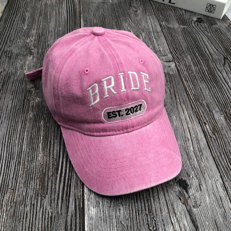 Custom Bride and Groom Est 2026 Embroidered Hat Set, Mr and Mrs Hat, Bride & Groom Matching Hats, Wedding Couple Caps