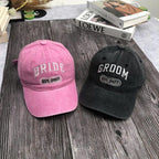 Custom Bride and Groom Est 2026 Embroidered Hat Set, Mr and Mrs Hat, Bride & Groom Matching Hats, Wedding Couple Caps