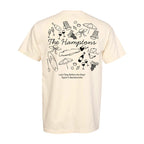 The Hamptons Bachelorette Doodle Icons Unisex Comfort Colors® T-Shirt, Girls Trip Tee, Two-Sided Design