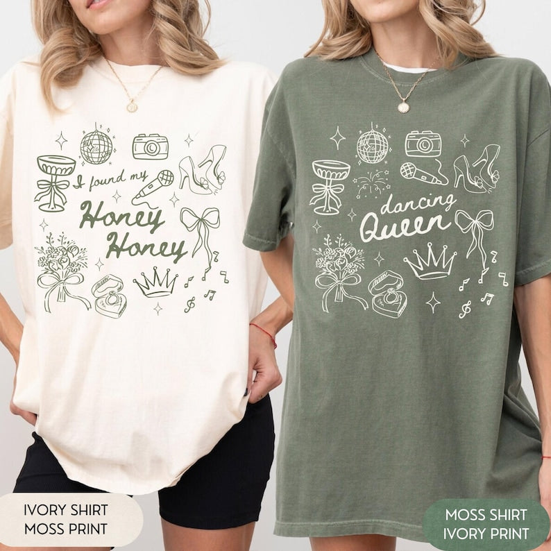 Last Disco Bachelorette Shirt, Mamma Mia Honey Honey Comfort Colors Tee, Dancing Queen Bride Squad Gift, Custom Girls Trip Bach