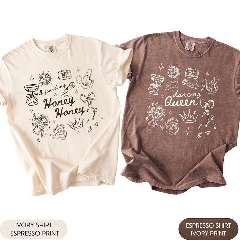 Last Disco Bachelorette Shirt, Mamma Mia Honey Honey Comfort Colors Tee, Dancing Queen Bride Squad Gift, Custom Girls Trip Bach