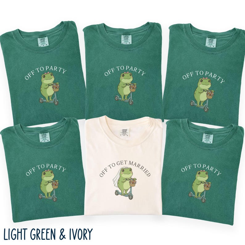 Funny Frog Bachelorette Shirt, Off to Party Bride Tee, Comfort Colors Bach Club, Bridal Party Shirt, Wedding Weekend