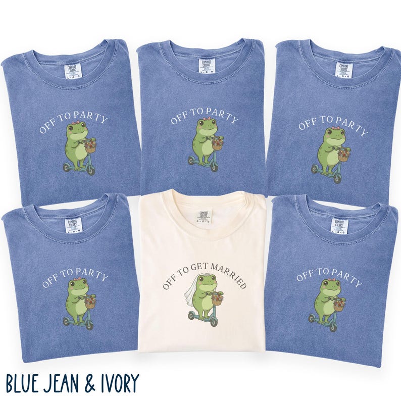 Funny Frog Bachelorette Shirt, Off to Party Bride Tee, Comfort Colors Bach Club, Bridal Party Shirt, Wedding Weekend