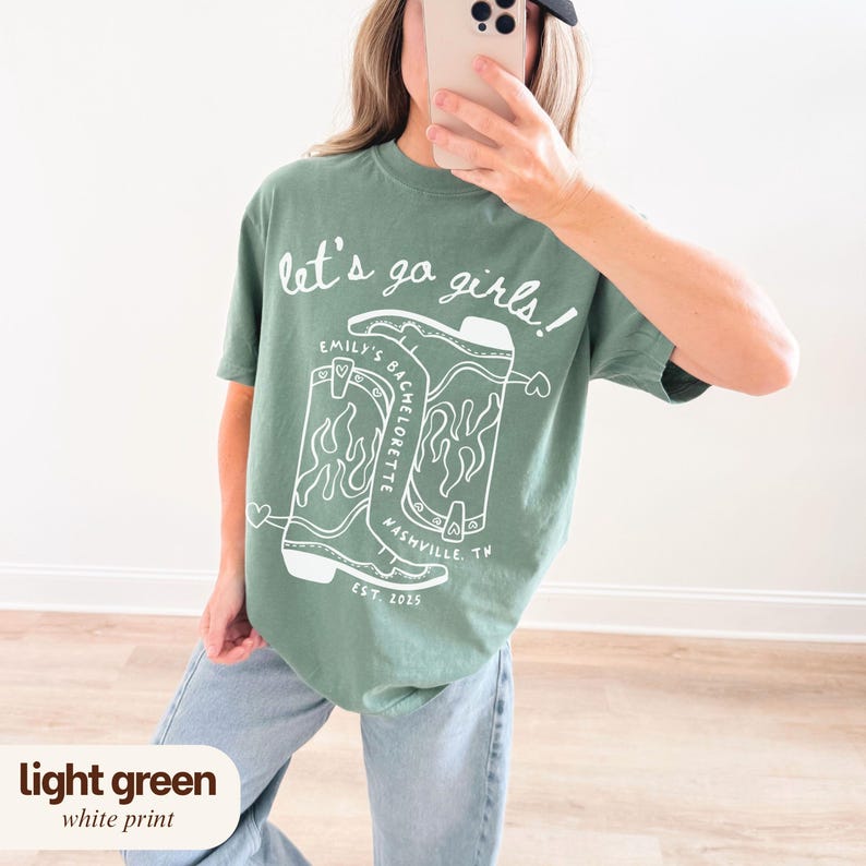 Let's Go Girls Bachelorette Party Shirts, Custom Last Rodeo Bach Comfort Colors Tee, Personalized Cowgirl Western Bach Merch