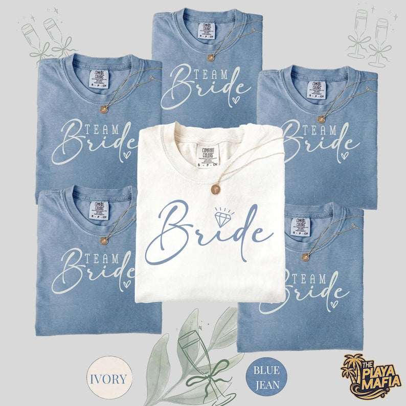 Comfort Colors® Custom Bride Bridesmaid Shirt, Briedsmaid Proposal Gift, Bridal Party T-shirt, Bach Party Shirt, Personalized Bride Tshirt