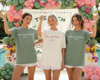 The Wife Lotus Destination Bachelorette Shirts Tropical Bridal Trip Bride Squad Matching Resort Bach Weekend Chosen for the Bride Tee
