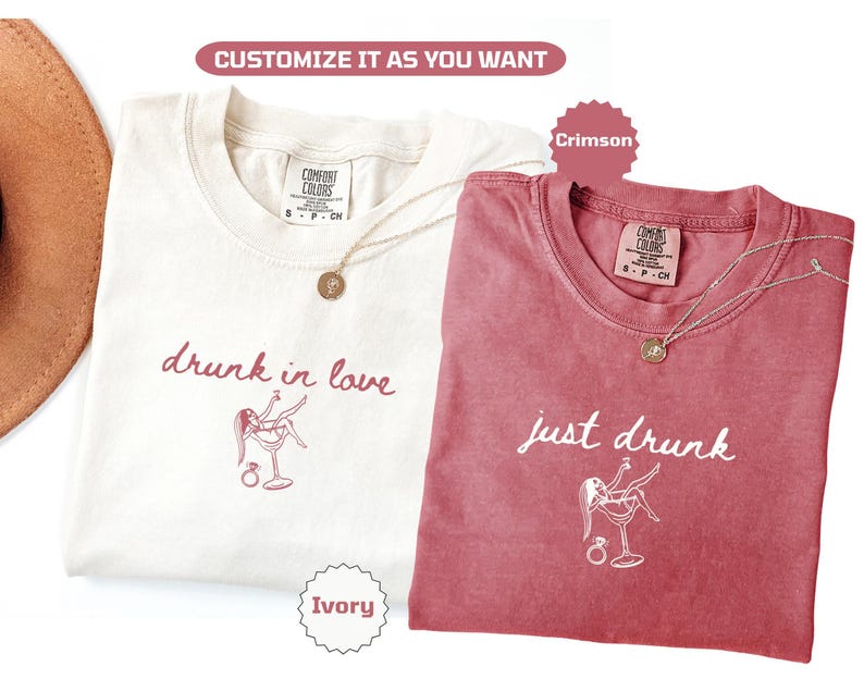 Drunk In Love Bachelorette Shirts Just Drunk Bridal Party Tee Funny Bach Trip Outfit Bride Squad Matching Shirts