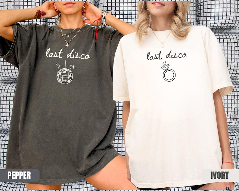 Last Disco Shirt Bachelorette Party Shirts Disco Bride tee Luxury Western Bach Cocktail Club Bridal Shower