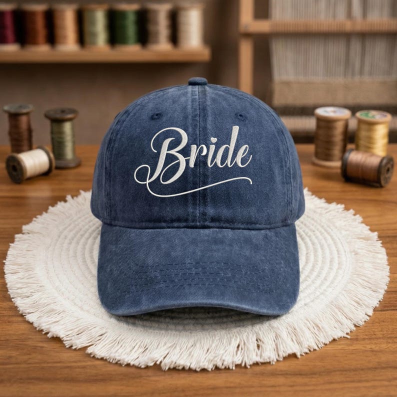 Embroidered Bride Baseball Cap, Washed Cotton Dad Hat, Bachelorette Party Gift