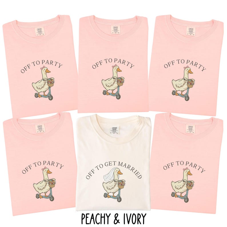Funny Goose Bachelorette Shirt, Off to Party Bride Tee, Comfort Colors Bach Club, Bridal Party Girls Trip Shirt, Wedding Weekend