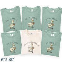 Funny Goose Bachelorette Shirt, Off to Party Bride Tee, Comfort Colors Bach Club, Bridal Party Girls Trip Shirt, Wedding Weekend