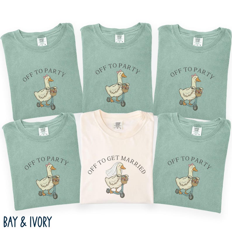 Funny Goose Bachelorette Shirt, Off to Party Bride Tee, Comfort Colors Bach Club, Bridal Party Girls Trip Shirt, Wedding Weekend
