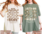 Custom Western Bachelorette Party Comfort Colors let's go girls Shirt matching Cowboy Shirt for Bach Trip Last Rodeo Country Bachelorette