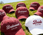 Embroidered Bride Squad Hat, Personalized Bachelorette Party Hats,Bridal Shower Gift,Bridesmaid Matching Wedding Weekend Cap