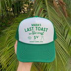 Last toast on the coast bachelorette trucker hats, Custom trucker hats, personalized bride tribe hats, beach bach party hats