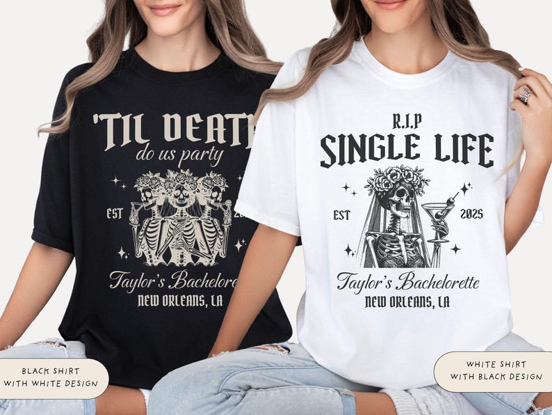 Til Death Do Us Party T-Shirt, Halloween Bachelorette, Gothic Bride