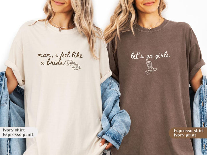Western Cowgirl Bachelorette Shirts | Custom Let's Go Girls Last Rodeo Tees | Comfort Colors