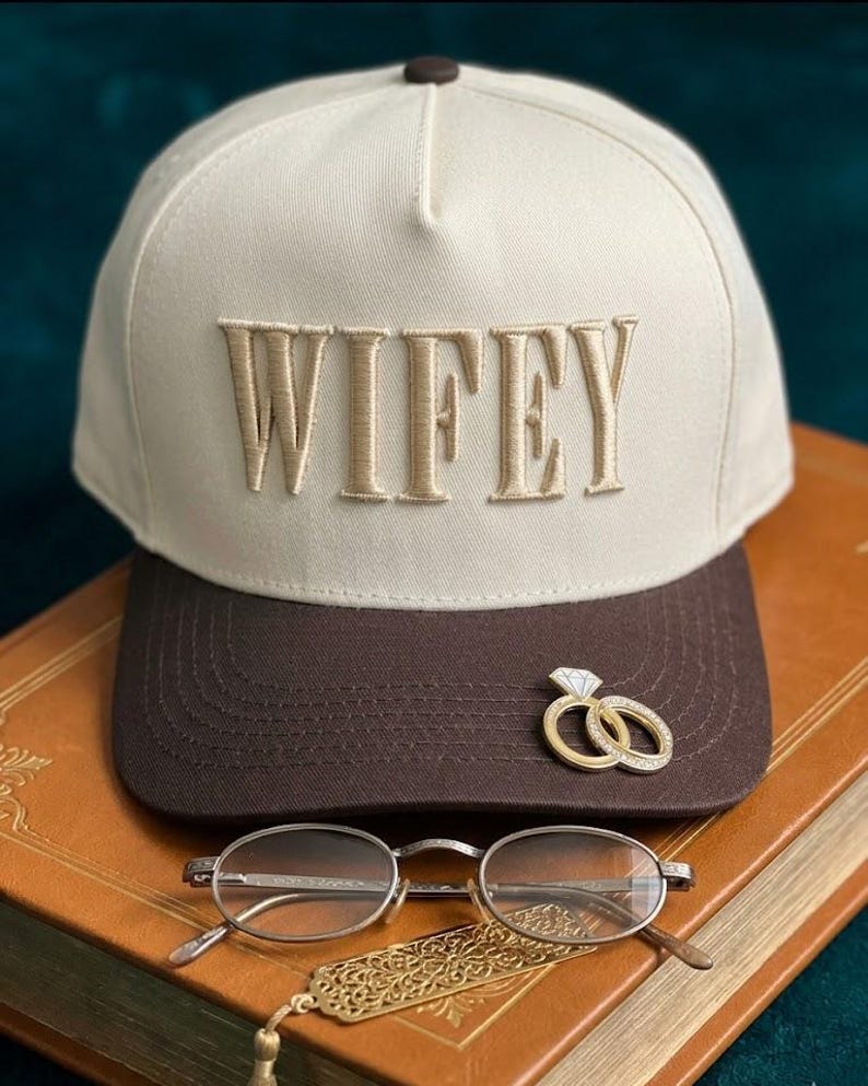 Wifey Embroidered Hat, 5 Panel Baseball Hat, Bride Gift, Honeymoon Hat, Just Got Married