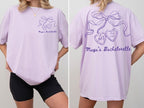 Bow Bachelorette Shirt, Coquette Bridal Party Tee, Heart Locket Bride T-Shirt, Future Mrs Shirt, Minimalist Bridesmaid Gift