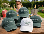 Embroidered Bride Squad Hat, Personalized Bachelorette Party Hats,Bridal Shower Gift,Bridesmaid Matching Wedding Weekend Cap