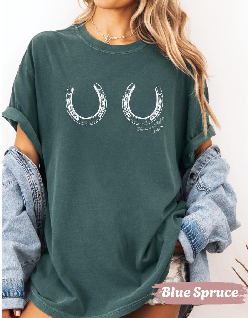 Comfort Colors Horseshoe Bachelorette Shirt, Cowgirl Bride, Last Rodeo, Custom Western Bridal Party Tee, Texas Bach T-Shirt