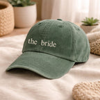Embroidered The Bride and The Party Caps, Custom Bachelorette Party Hat, Team Bride Vintage Baseball Hat, Bridal Shower Gift, Bach Party Cap