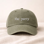 Embroidered The Bride and The Party Caps, Custom Bachelorette Party Hat, Team Bride Vintage Baseball Hat, Bridal Shower Gift, Bach Party Cap