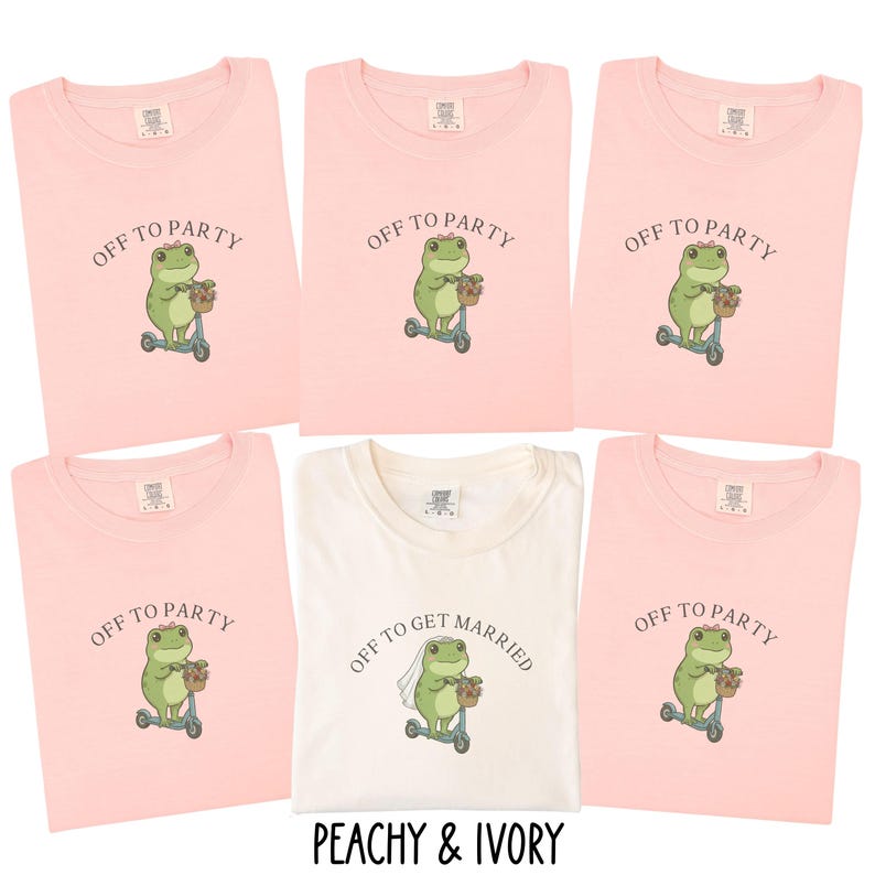 Funny Frog Bachelorette Shirt, Off to Party Bride Tee, Comfort Colors Bach Club, Bridal Party Shirt, Wedding Weekend