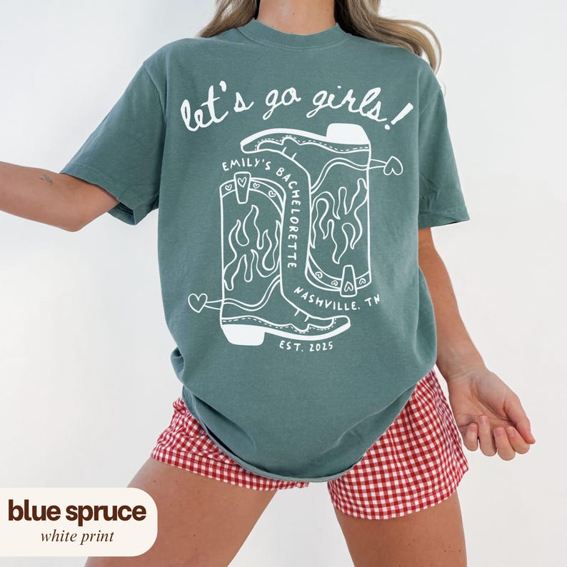Let's Go Girls Bachelorette Party Shirts, Custom Last Rodeo Bach Comfort Colors Tee, Personalized Cowgirl Western Bach Merch