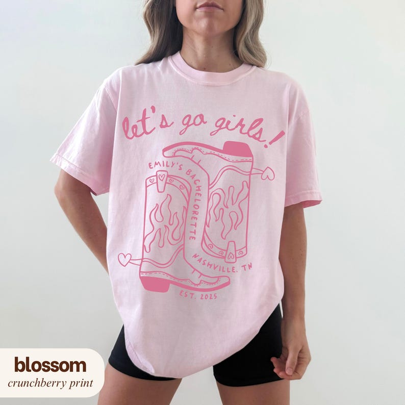 Let's Go Girls Bachelorette Party Shirts, Custom Last Rodeo Bach Comfort Colors Tee, Personalized Cowgirl Western Bach Merch