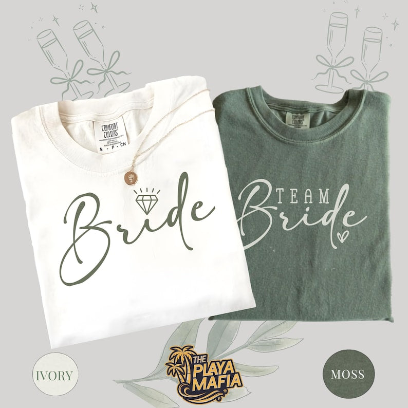 Comfort Colors® Custom Bride Bridesmaid Shirt, Briedsmaid Proposal Gift, Bridal Party T-shirt, Bach Party Shirt, Personalized Bride Tshirt