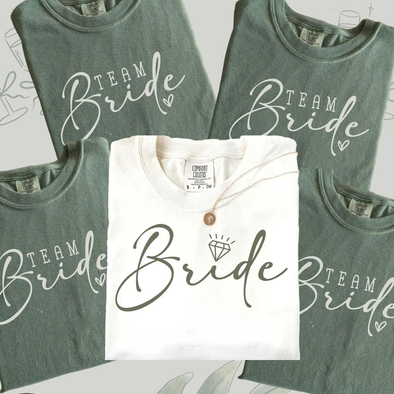 Comfort Colors® Custom Bride Bridesmaid Shirt, Briedsmaid Proposal Gift, Bridal Party T-shirt, Bach Party Shirt, Personalized Bride Tshirt
