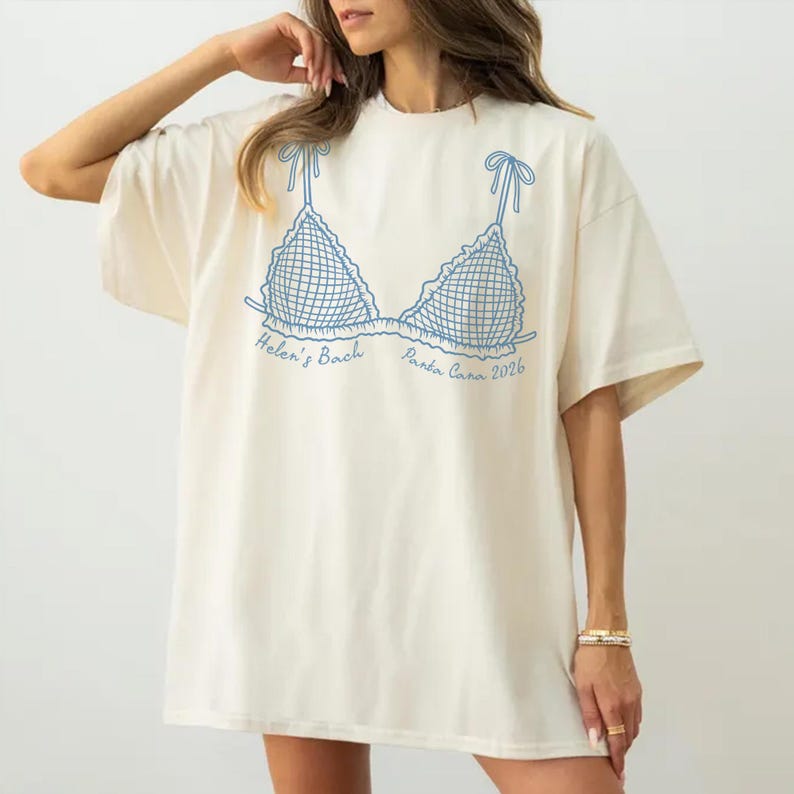 Personalized Bikini Bachelorette Shirt, Custom Beach Bach Party Shirt, Coastal Bachelorette Shirt, Bridal Party Shower Gift, Bachelor Shirt