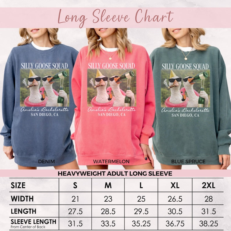 Silly Goose Getting Loose Bachelorette Shirts, Funny Silly Goose Bride Tee, Custom Location Bach Party, Vintage Goose Comfort Colors Gift
