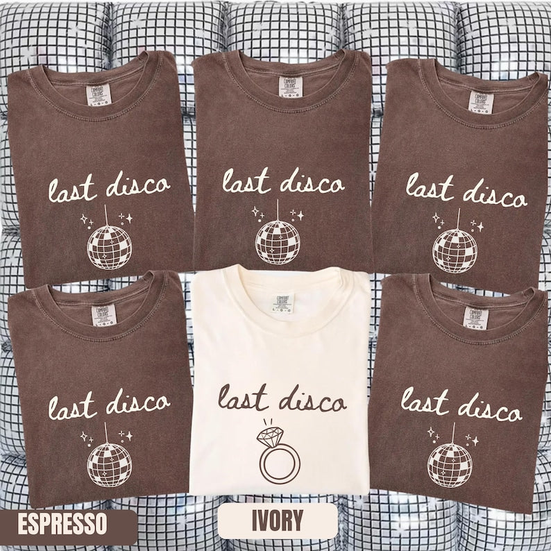 Last Disco Shirt Bachelorette Party Shirts Disco Bride tee Luxury Western Bach Cocktail Club Bridal Shower