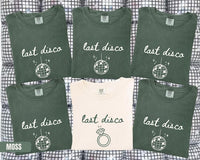 Last Disco Shirt Bachelorette Party Shirts Disco Bride tee Luxury Western Bach Cocktail Club Bridal Shower
