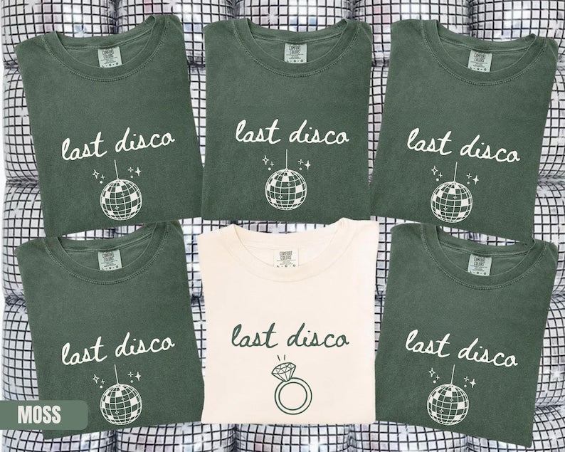 Last Disco Shirt Bachelorette Party Shirts Disco Bride tee Luxury Western Bach Cocktail Club Bridal Shower