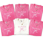 Tying the Knot Coquette Bow Bachelorette Shirts, Pink Bow Bachelorette Shirts, Tying The Knot Pink Bow Shirts