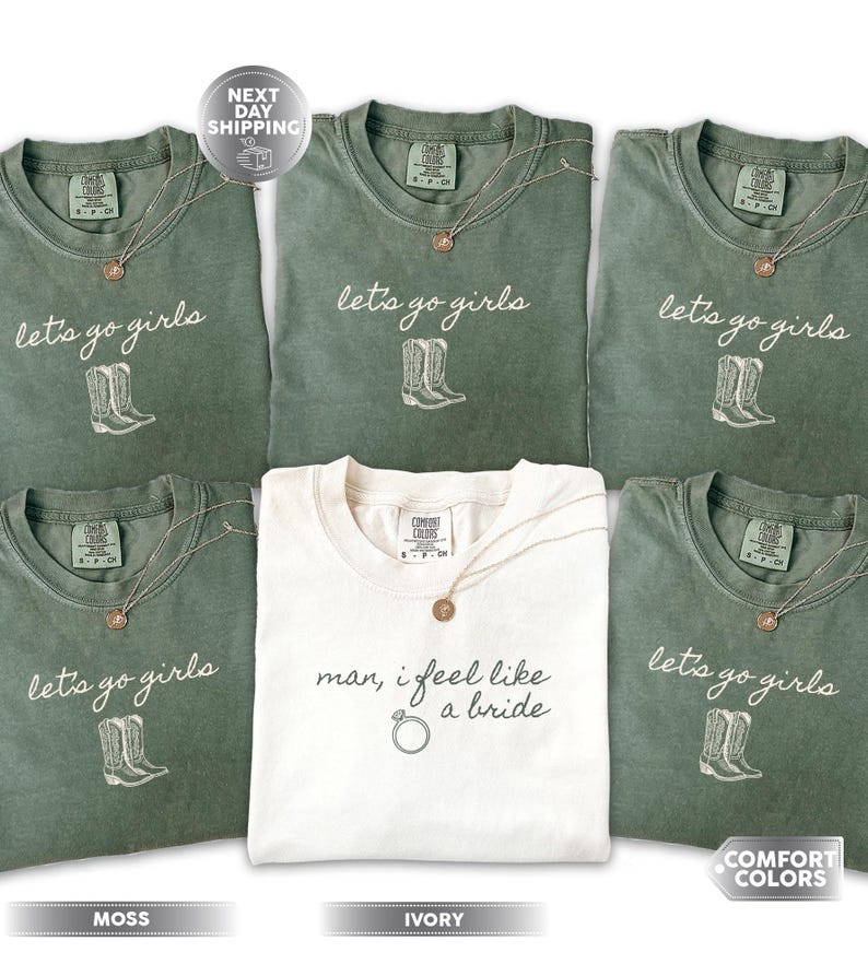 Western Nashville Bachelorette Comfort Colors® Shirts, Last Rodeo Country Bachelorette TShirt, Custom Let's Go Girls Bachelorette Party Tees