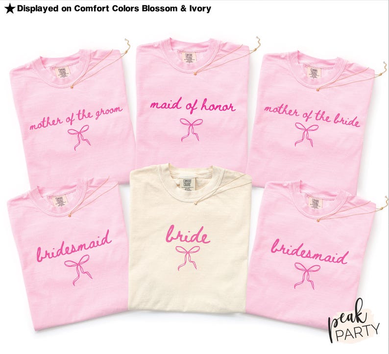 Coquette Bow Bridal Shirt, Bachelorette Outfit for Bride, Wedding Day Tee, Engagement Gift for Bride, Bridal Shower Gift, Bridal Party Shirt