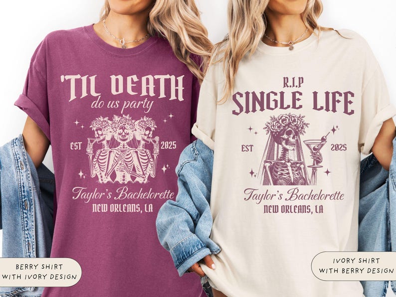 Til Death Do Us Party T-Shirt, Halloween Bachelorette, Gothic Bride