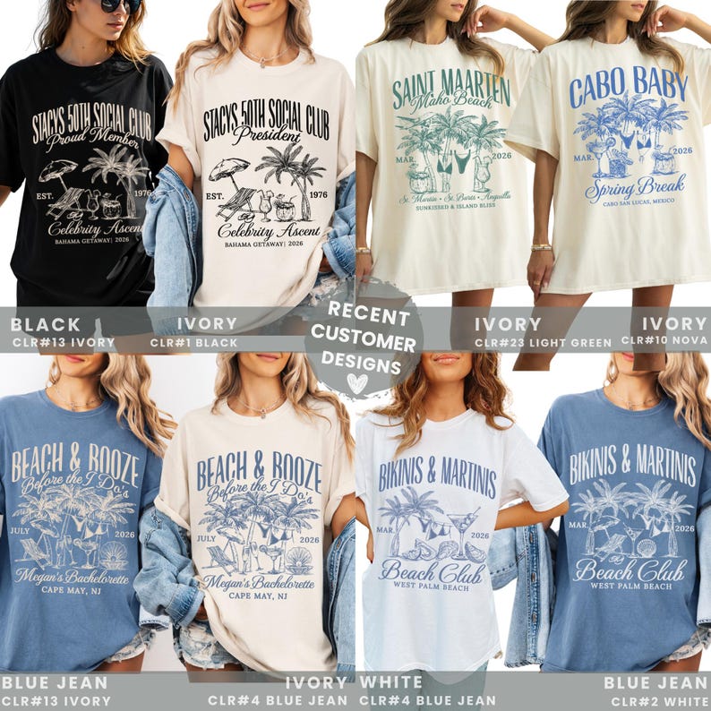 Custom Name Social Club Shirt Luxury Bachelorette Merch Coastal Beach Cocktail Tee Disco Cowgirl Bach Party Gifts Matching Mexico Trip Tee