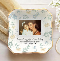 Personalized Mother of The Bride Gift, Picture Jewlery Plate, Custom Mom Photo Jewelry Dish, Wedding Gifts for Mom, Mom Gift